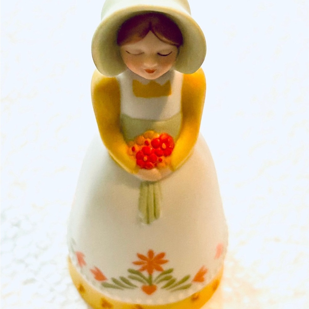 Avon Country Porcelain Bell with Gold Accents